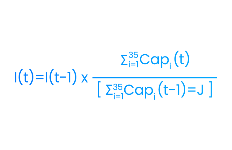 The formula for the IBEX 35 calculation.