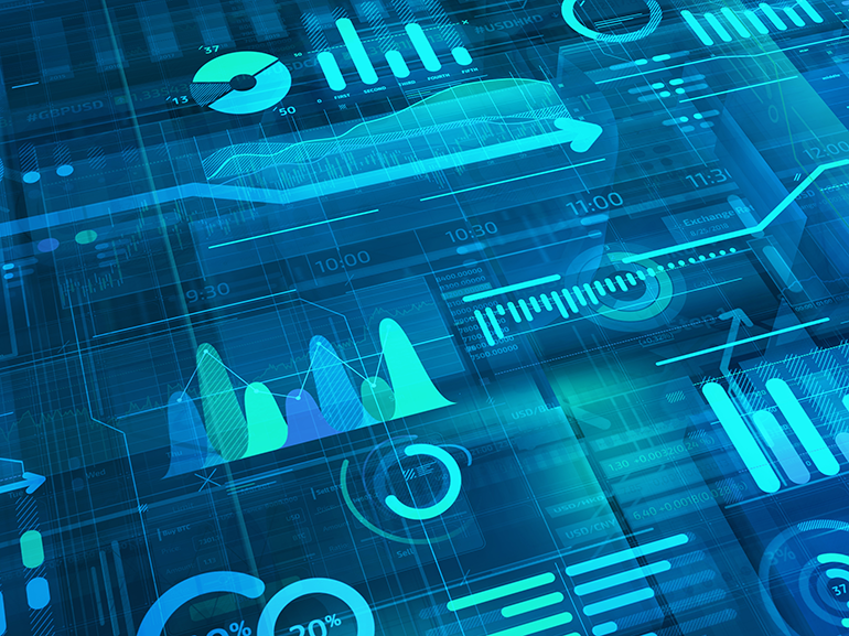 An illustration of economic charts and data 