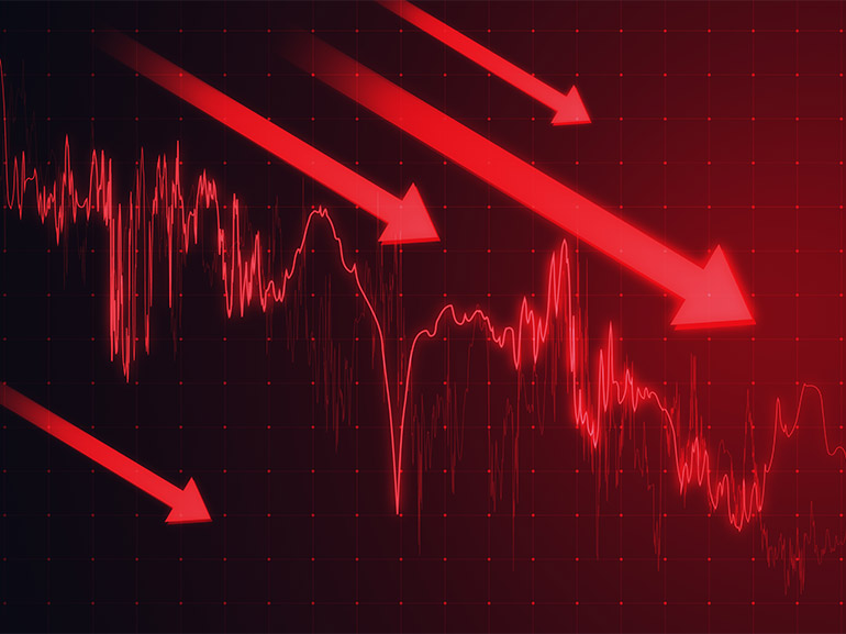 An illustration of a stock market crash